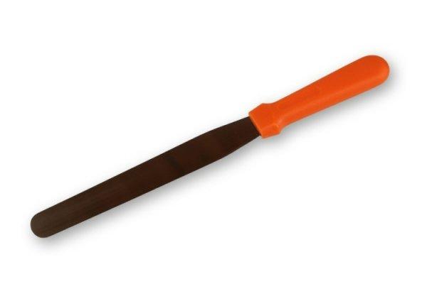 Nagy méretű színes nyelű fém spatula (kenőkés)