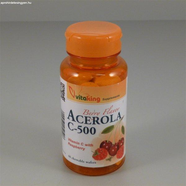 Vitaking acerola c-vitamin rágótabletta 500mg 40 db