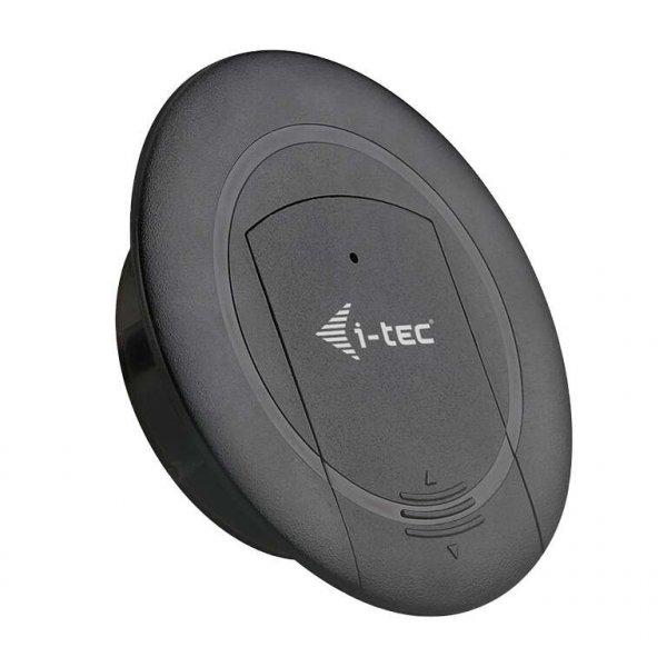 i-tec Built-in Asztali USB-C PD 3.0 + 3x USB 3.0 gyorstöltő 96W Fekete