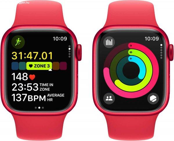 Apple Watch Series 9 GPS (45mm) Okosóra - Product Red Aluminium Tok Piros
Sportpánttal M/L