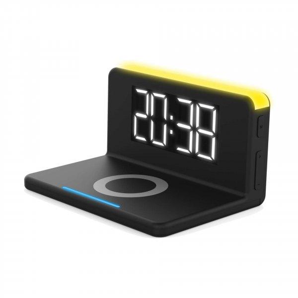 Terratec ChargeAir clock! Ébresztő óra éjjeli lámpával és mobileszköz
töltő (USB + Wireless)