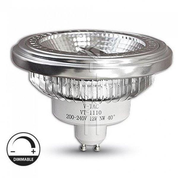 LED lámpa AR111 dimmelhető 12W 40° 230V természetes fehér