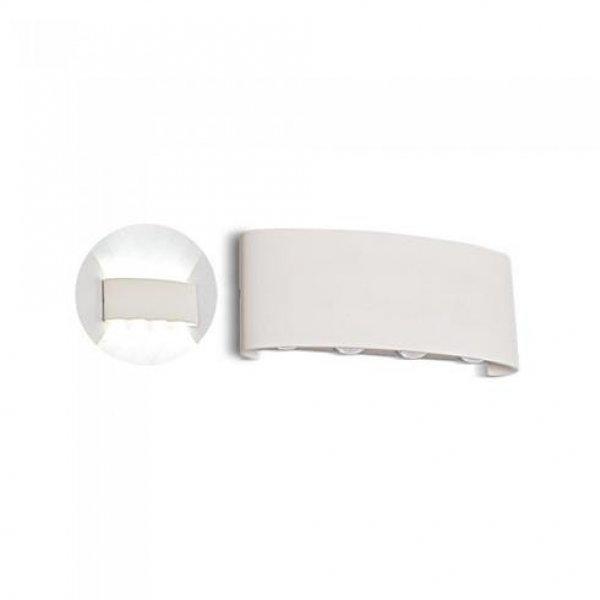 Design oldalfali LED lámpatest, 8W, fehér, meleg fehér