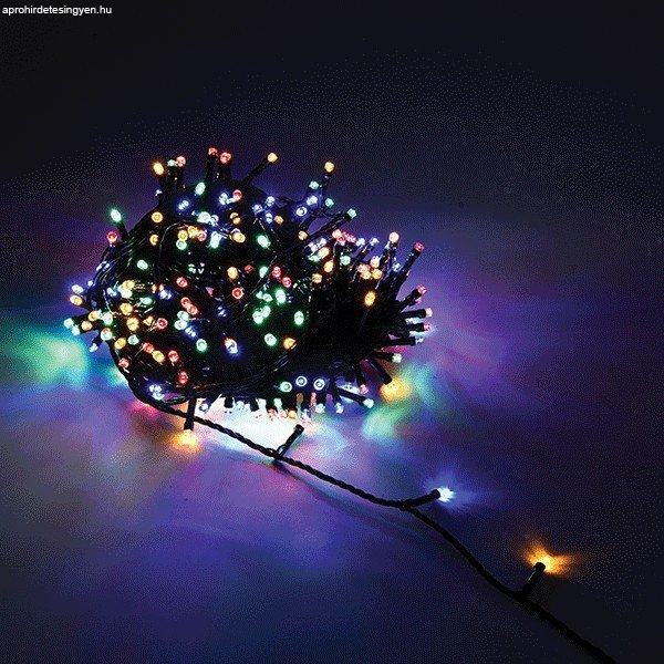 Karácsonyi LED fényfüzér 23m IP44 színes adapterrel