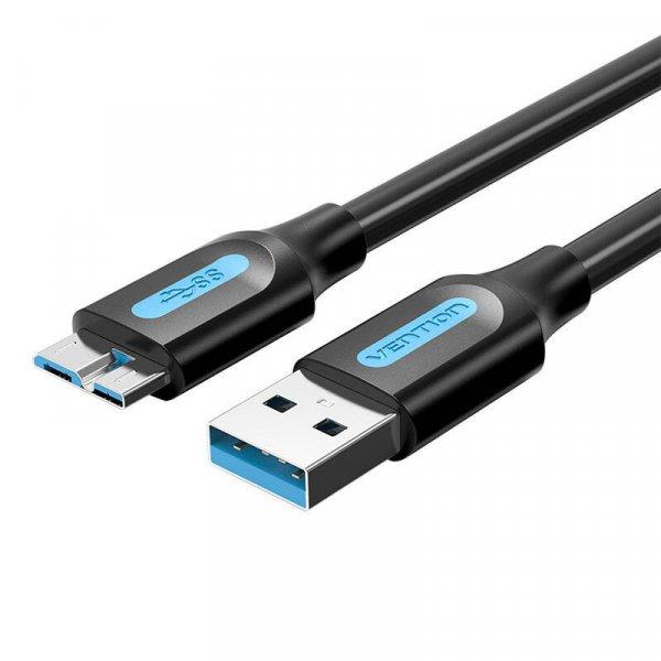 Vention COPBI USB 3.0 dugasz-Micro-B dugó kábel (3 m, fekete)