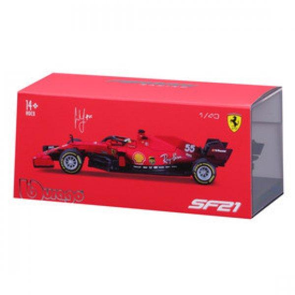 Bburago 1 /43 versenyautó - Ferrari, 2021-es szezon autó versenyzővel