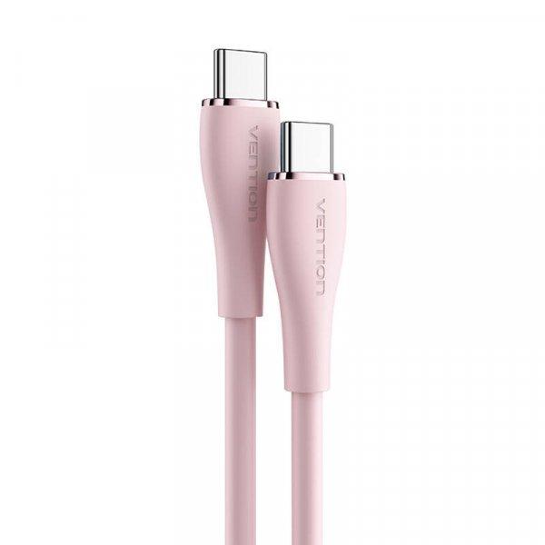 USB-C 2.0 – USB-C 5A kábel Szellőztetés TAWPG 1,5 m (rózsaszín)