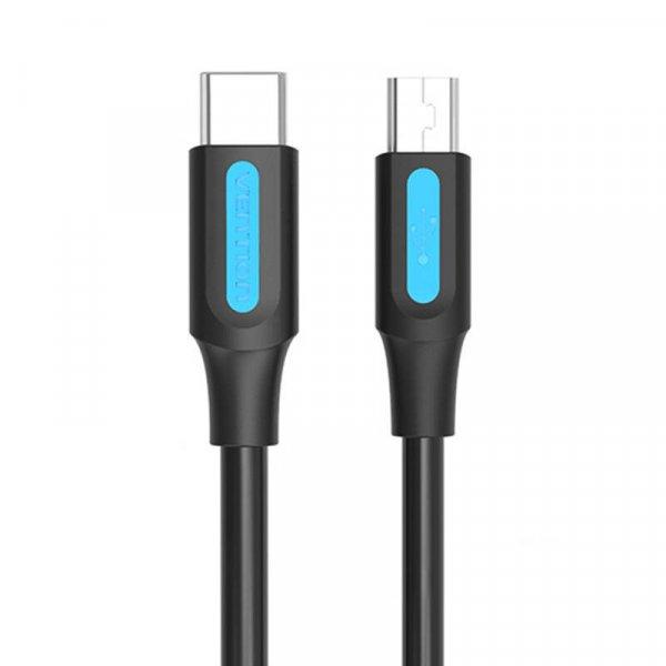 Vention COWBF USB-C 2.0-Mini-B kábel (2 A, 1 m, fekete)