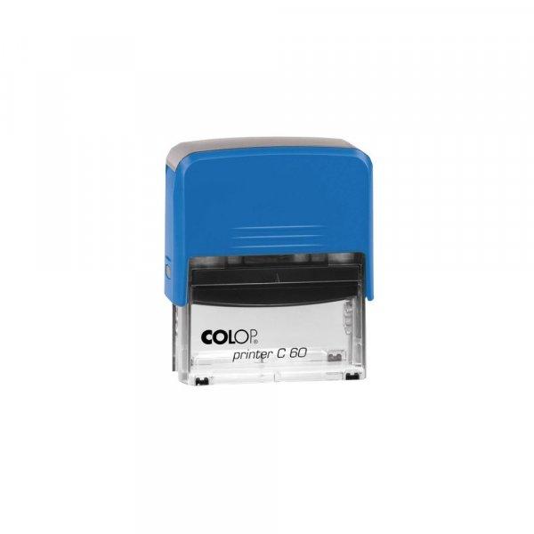 Bélyegző C60 Printer Colop átlátszó kék ház/fekete párna