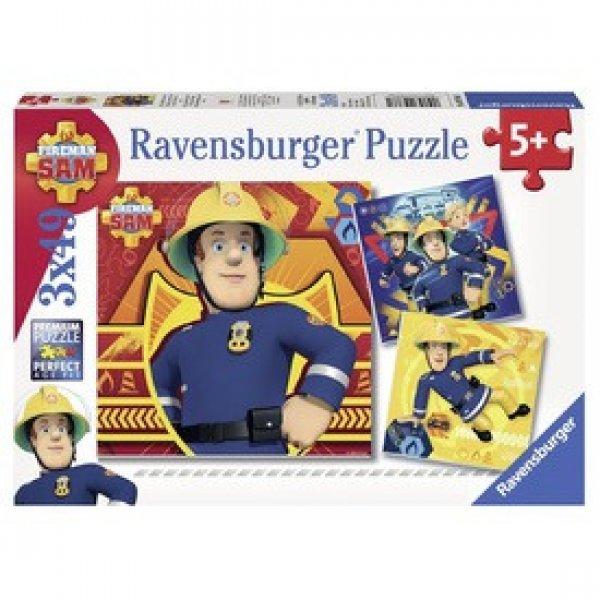 Ravensburger: Sam a tűzoltó 3 x 49 darabos puzzle