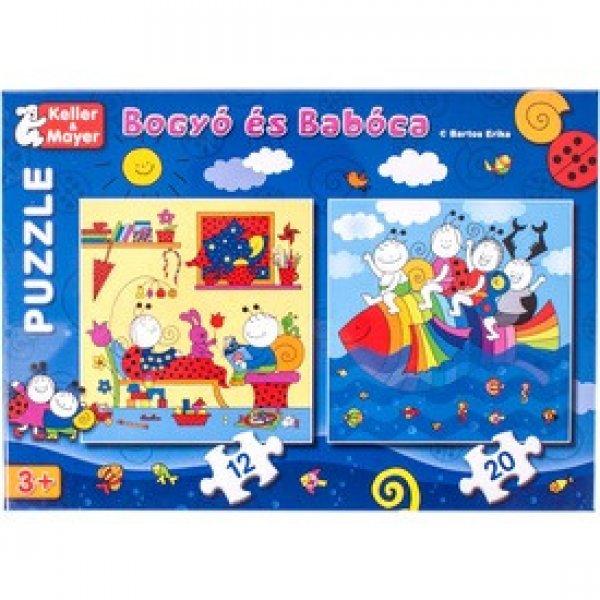 Bogyó és Babóca szivárványhal 12 és 20 darabos puzzle