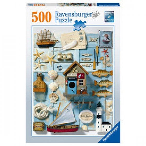 Ravensburger: Puzzle 500 db - Tengerparti emlékek