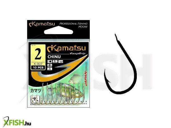 Kamatsu Chinu 2/0 Blnf Lapkás Pontyozó Horog Black Nickel 10 db/csomag