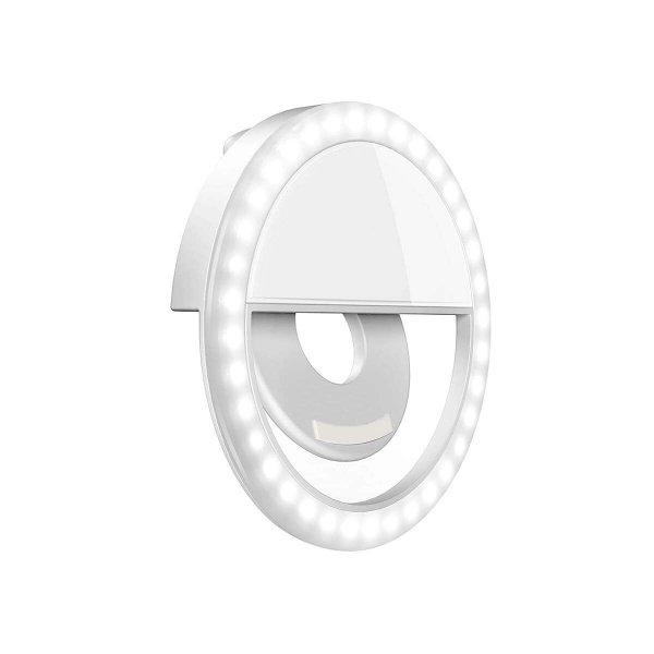 Anpro LED Szelfi körlámpa, akkumulátort és USB kábelt tartalmaz, micro USB
5V töltés, fehér