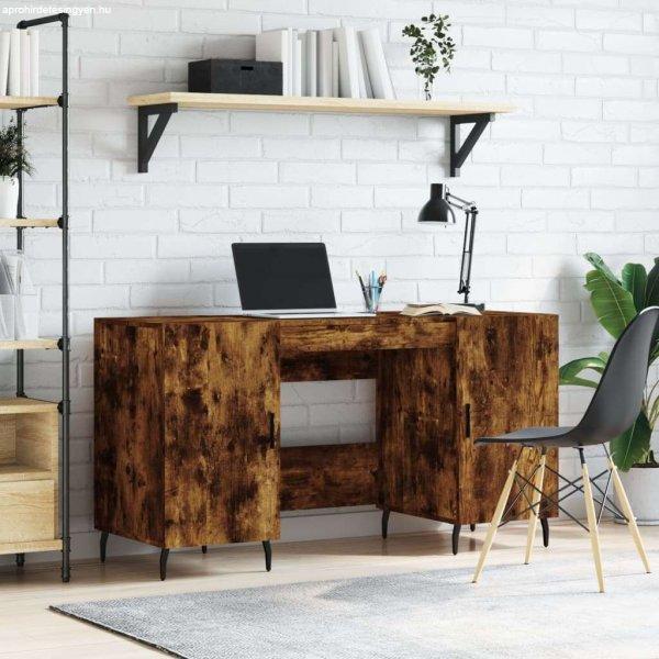 vidaXL füstös tölgy színű szerelt fa íróasztal 140x50x75 cm