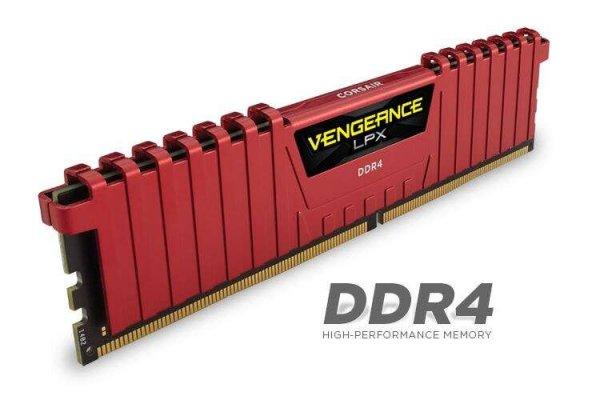 8GB 2666MHz DDR4 RAM Corsair Vengeance LPX Red CL16 (CMK8GX4M1A2666C16R)