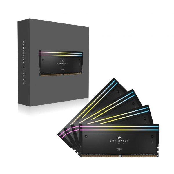 Corsair 64GB / 6000 Dominator Titanium RGB (Intel XMP) DDR5 RAM KIT (4x16GB)