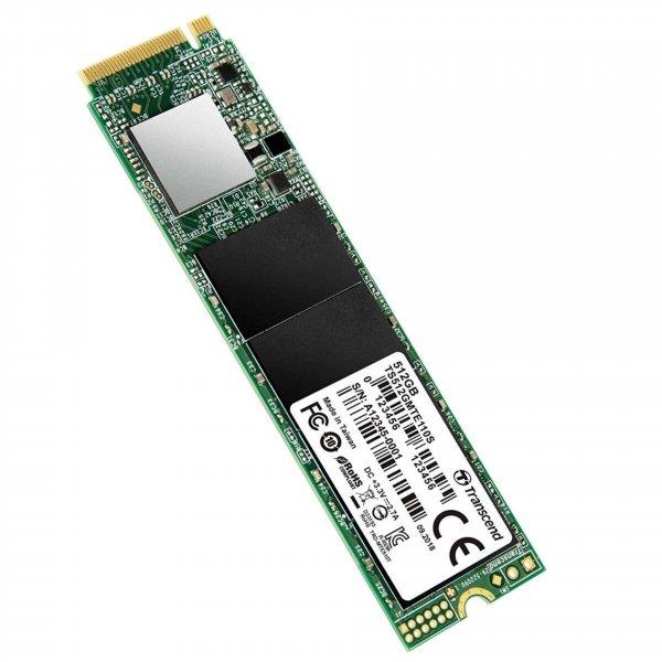 Transcend TS512GMTE110S 512GB PCIe NVMe M.2 2280 SSD meghajtó