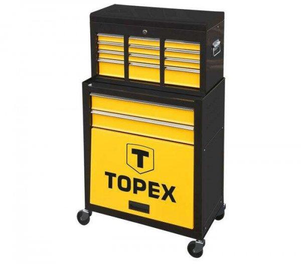 Topex Műhelykocsi fém 6 fiók + tároló rekesz 100x33x61.5cm (79R500)