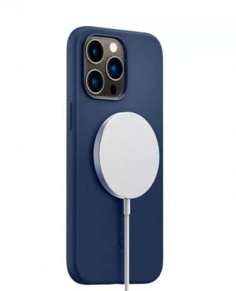 Spigen Silicon Fit Apple iPhone 14 Pro Max MagSafe Hátlapvédő tok - Kék