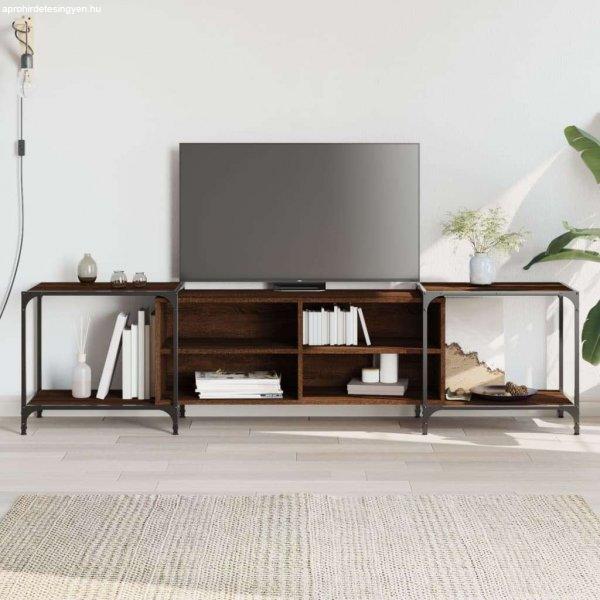 vidaXL barna tölgy színű szerelt fa TV szekrény 203 x 37 x 50 cm