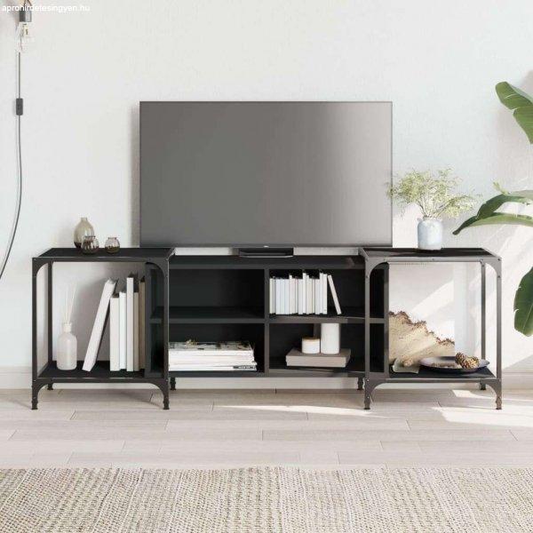 vidaXL fekete szerelt fa TV-szekrény 153 x 37 x 50 cm