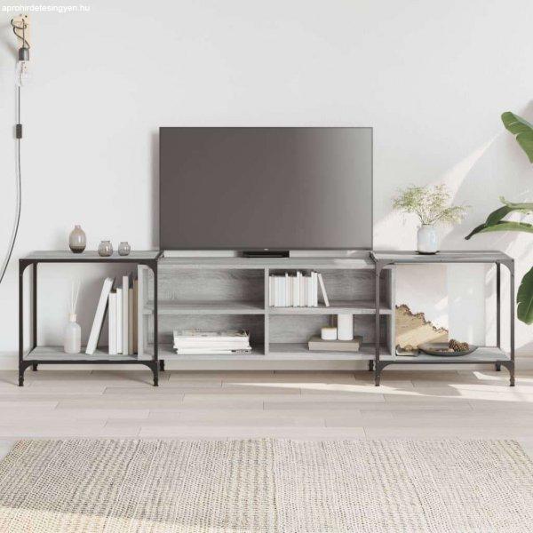 vidaXL szürke sonoma színű szerelt fa TV szekrény 203 x 37 x 50 cm