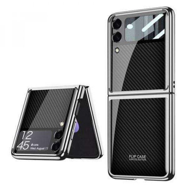 SAMSUNG Galaxy Z Flip3 5G, GLASS CASE műanyag mobiltok, üvegfólia,
GALVANIZÁLT EZÜST
