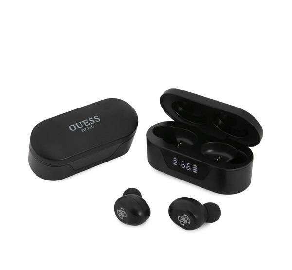 GUESS bluetooth fülhallgató, headset - FEKETE - Sztereo, v5.0, TWS, mikrofon,
zajszűrő + töltőtok - GUTWST31EK - GYÁRI