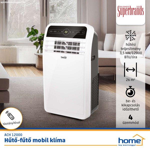 Home by Somogyi ach1200, Home smartife Hűtő-fűtő mobil klíma ACH 12000
3,6kw 4 az 1ben, mobil fűtő és hűtő klíma páramentesítő funkcióval
Tuya SMART alkalmazás ACH12000, fűtésre is! 