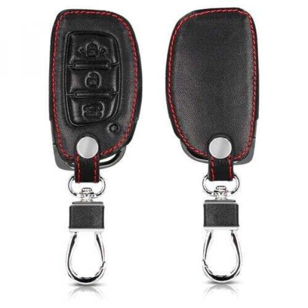 Hyundai/Kia Car Key Case, 3 gombos, Keyless Go, Eco-bőr, Fekete, 43665.01