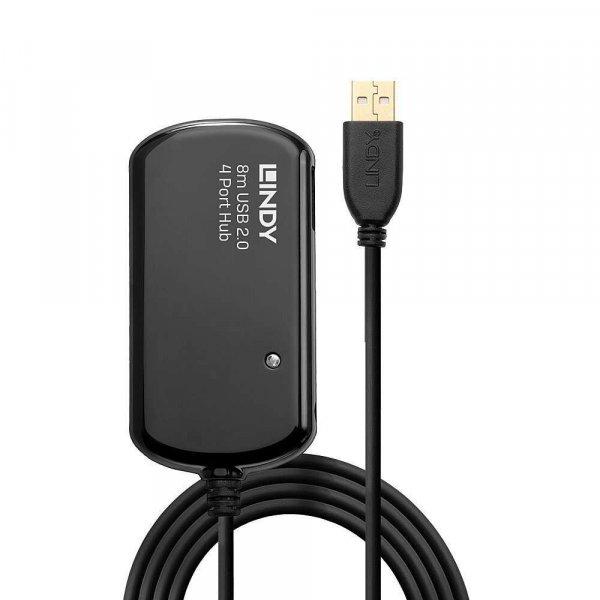 Lindy 42781 USB 2.0 HUB (4 port) Aktív jelerősítővel