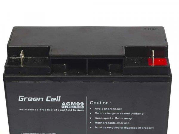 Green Cell 12V 18Ah AGM Zselés akkumulátor