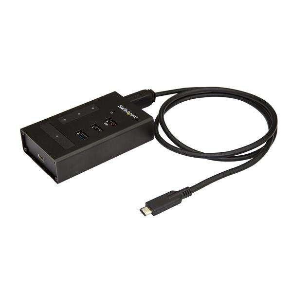 Startech HB30C3A1CST USB-C 3.0 HUB (3+1 port) Fekete