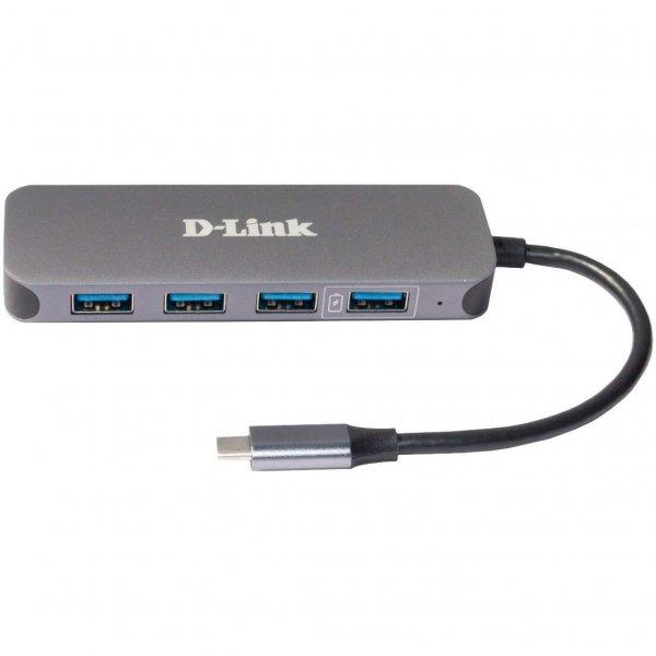 D-Link DUB-2340 USB 3.0, USB-C Szürke USB Hub