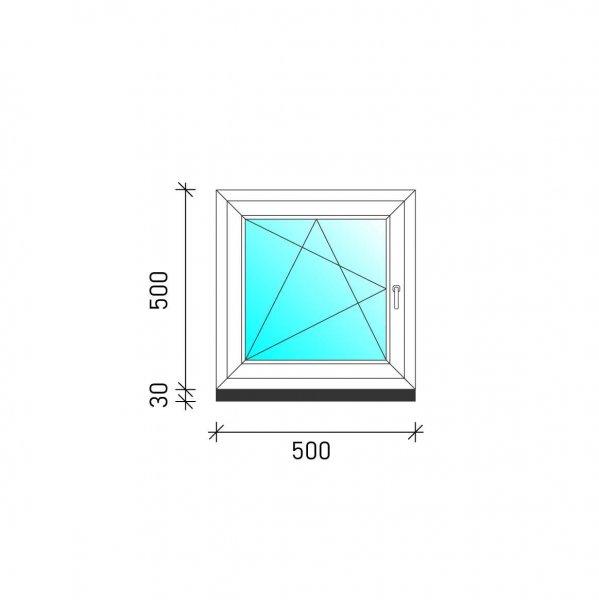 50×50 Bukó-nyíló műanyag ablak