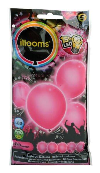 Illooms LED lufi - Rózsaszín 5 db-os