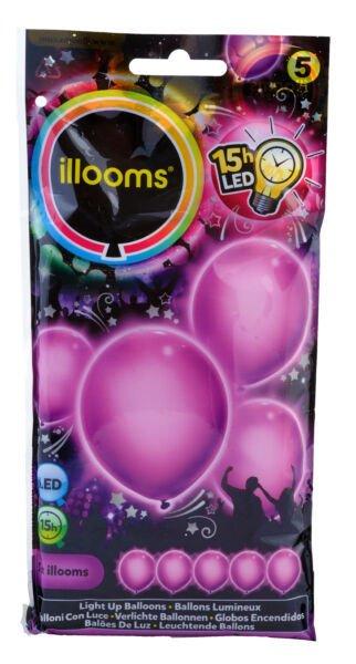 Illooms LED lufi - Lila színű 5 db-os