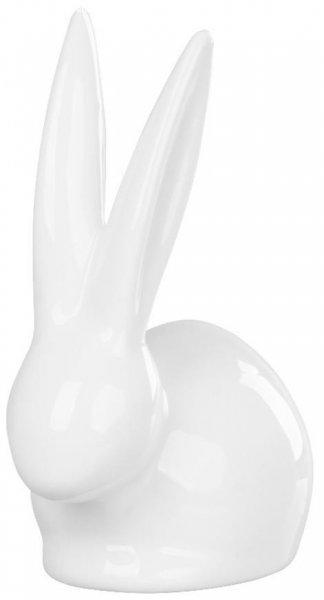 Dekoráció MagicHome, Nyuszi hosszú fülekkel, fehér, 10,1x6,5x13,1 cm