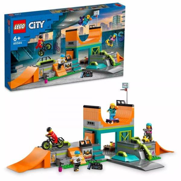 LEGO 60364 Skate - Lego City Gördeszkapark 454 darabos készlet, 4
minifigurával, 19 x 44 x 25 cm