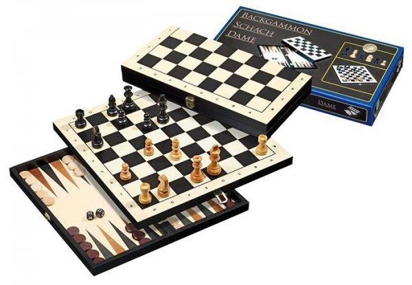 Backgammon - sakk - dáma készlet 27x13,5cm