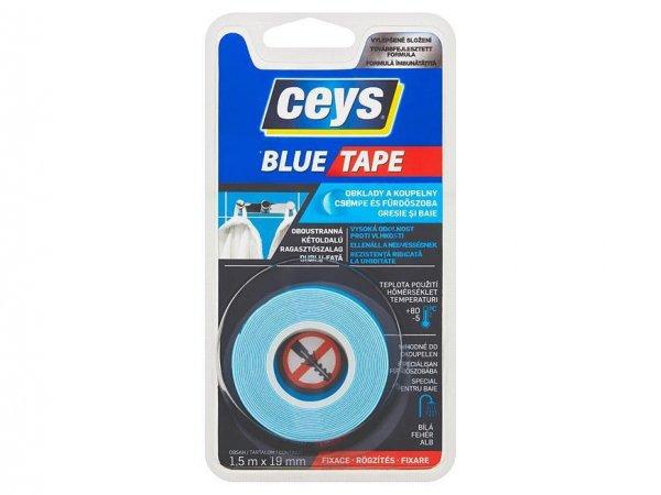 Szalag Ceys Kék szalag, kétoldalú, 1,5 m x 19 mm