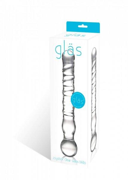 GLAS - kétvégű, üveg dildó (áttetsző)