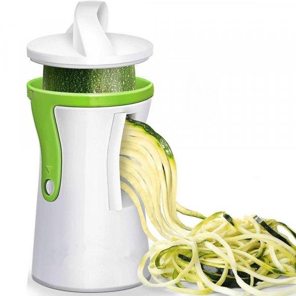 Zöldség spagetti készítő diétázóknak - kézi zöldségszeletelő az
egészséges életmódért - egyszerűen használható, biztonságos és
könnyen tisztítható (BB