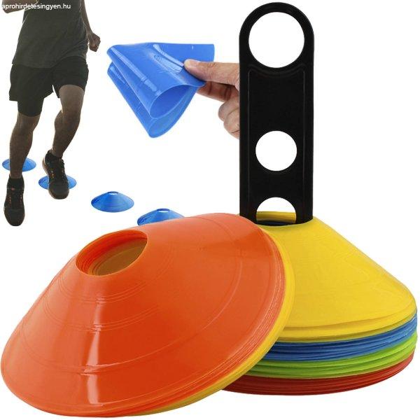 50 darabos bólya edző készlet - rugalmas, színes gumi kúpok tartóval
(BB-5725)
