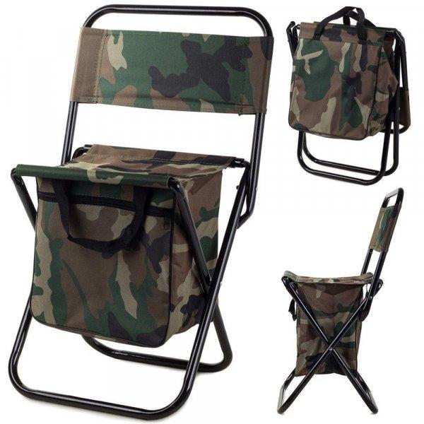 2in1 terep mintás horgász szék és táska - 100 kg teherbírású
összecsukható és hordozható kempingszék tágas tárolórésszel (BBL)