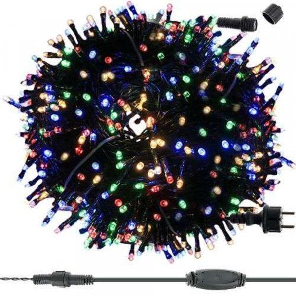 500 LED-es karácsonyi fényfüzér kül-, és beltérre - 51,6 méter, színes
(BB-11372)