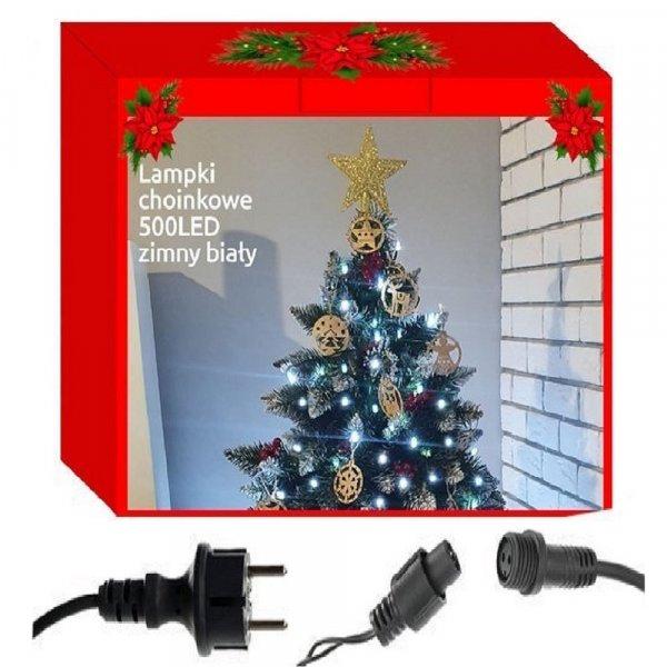 500 LED-es, toldható karácsonyi fényfüzér kül-, és beltérre - 51,6
méter, hideg fehér (BB-11375)