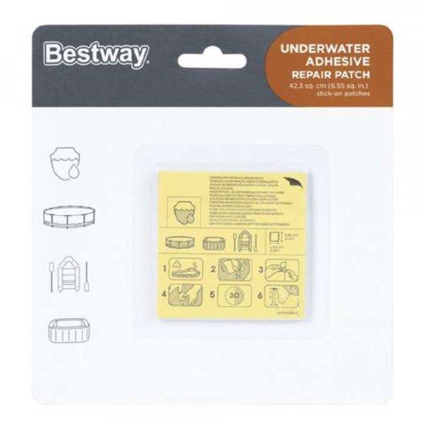 10 darabos Bestway öntapadós, vízalatti javító tapasz készlet - 65 x 65 mm
(BB-5296)