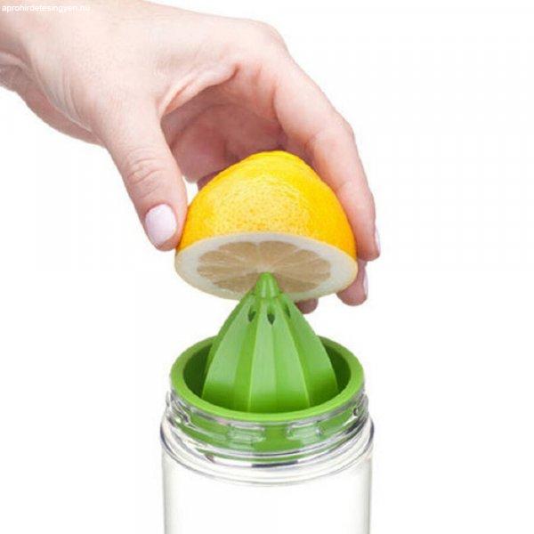 Praktikus 2in1 citrusfacsaró és kulacs - citromos, lime-os és narancsos víz
készítéséhez - 750 ml (BBM)